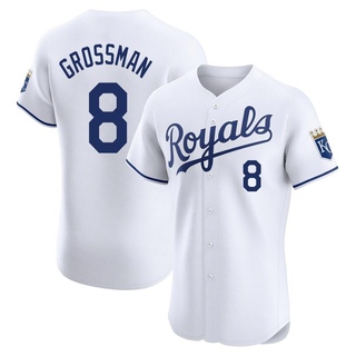 Elite Robbie Grossman Men's Kansas City Royals Home Jersey - White