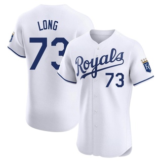 Elite Sam Long Men's Kansas City Royals Home Jersey - White