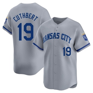 Limited Cheslor Cuthbert Men's Kansas City Royals Away Jersey - Gray