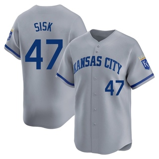 Limited Evan Sisk Men's Kansas City Royals Away Jersey - Gray