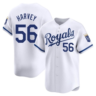 Limited Hunter Harvey Men's Kansas City Royals Home Jersey - White