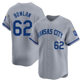 Limited Jonathan Bowlan Men's Kansas City Royals Away Jersey - Gray