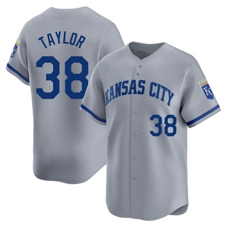 Limited Josh Taylor Men's Kansas City Royals Away Jersey - Gray