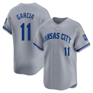 Limited Maikel Garcia Men's Kansas City Royals Away Jersey - Gray