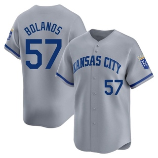 Limited Ronald Bolanos Men's Kansas City Royals Away Jersey - Gray