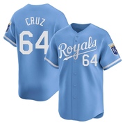 Limited Steven Cruz Men's Kansas City Royals Alternate Jersey - Light Blue