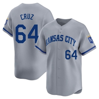 Limited Steven Cruz Men's Kansas City Royals Away Jersey - Gray