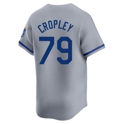 Limited Tyler Cropley Men's Kansas City Royals Away Jersey - Gray