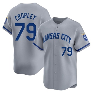 Limited Tyler Cropley Men's Kansas City Royals Away Jersey - Gray