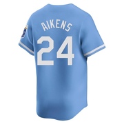 Limited Willie Aikens Men's Kansas City Royals Alternate Jersey - Light Blue