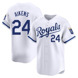 Limited Willie Aikens Men's Kansas City Royals Home Jersey - White