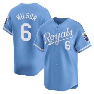 Limited Willie Wilson Men's Kansas City Royals Alternate Jersey - Light Blue