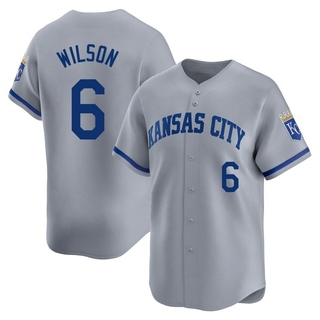 Limited Willie Wilson Men's Kansas City Royals Away Jersey - Gray