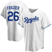 Replica Adam Frazier Men's Kansas City Royals Home Jersey - White