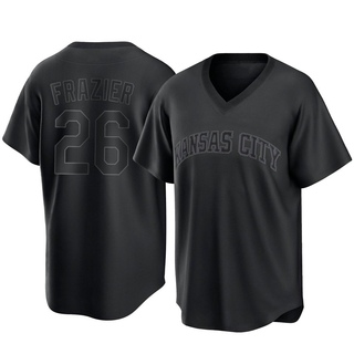 Replica Adam Frazier Men's Kansas City Royals Pitch Fashion Jersey - Black