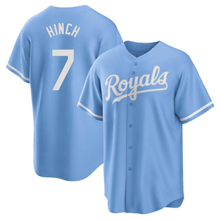 Replica A.j. Hinch Men's Kansas City Royals 2022 Alternate Jersey - Light Blue