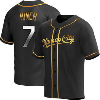 Replica A.j. Hinch Men's Kansas City Royals Alternate Jersey - Black Golden