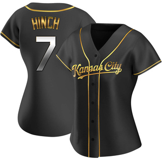 Replica A.j. Hinch Women's Kansas City Royals Alternate Jersey - Black Golden