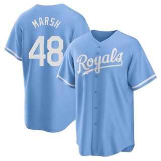 Replica Alec Marsh Men's Kansas City Royals 2022 Alternate Jersey - Light Blue