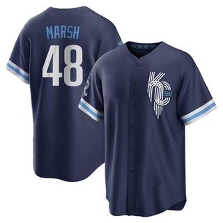 Replica Alec Marsh Men's Kansas City Royals 2022 City Connect Jersey - Navy