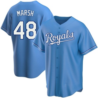 Replica Alec Marsh Men's Kansas City Royals Alternate Jersey - Light Blue