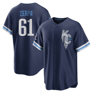 Replica Angel Zerpa Youth Kansas City Royals 2022 City Connect Jersey - Navy