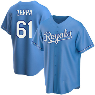 Replica Angel Zerpa Youth Kansas City Royals Alternate Jersey - Light Blue