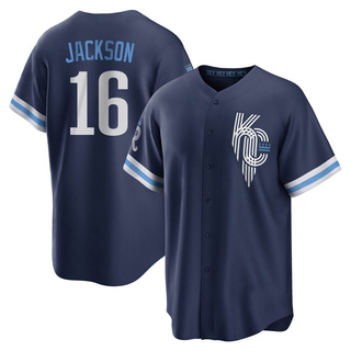 Replica Bo Jackson Men's Kansas City Royals 2022 City Connect Jersey - Navy