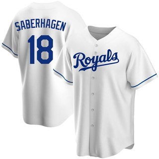 Replica Bret Saberhagen Men's Kansas City Royals Home Jersey - White