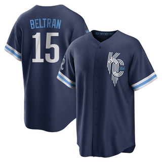 Replica Carlos Beltran Men's Kansas City Royals 2022 City Connect Jersey - Navy