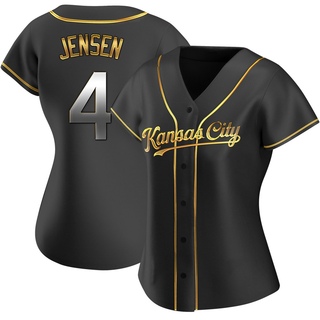 Replica Carter Jensen Women's Kansas City Royals Alternate Jersey - Black Golden