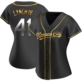 Replica Daniel Lynch IV Women's Kansas City Royals Alternate Jersey - Black Golden