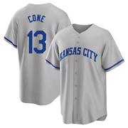 Replica David Cone Youth Kansas City Royals 2022 Road Jersey - Gray