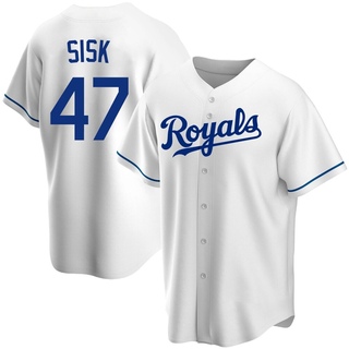 Replica Evan Sisk Men's Kansas City Royals Home Jersey - White