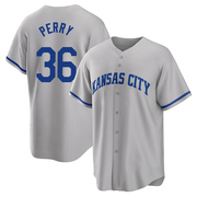 Replica Gaylord Perry Youth Kansas City Royals 2022 Road Jersey - Gray