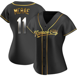 Replica Hal Mcrae Women's Kansas City Royals Alternate Jersey - Black Golden