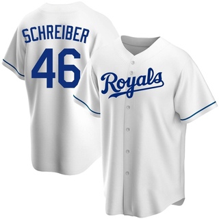 Replica John Schreiber Youth Kansas City Royals Home Jersey - White