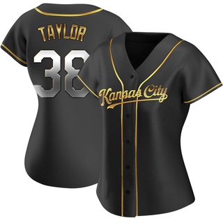 Replica Josh Taylor Women's Kansas City Royals Alternate Jersey - Black Golden