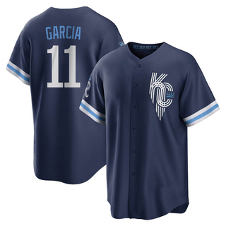 Replica Maikel Garcia Men's Kansas City Royals 2022 City Connect Jersey - Navy