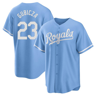 Replica Mark Gubicza Youth Kansas City Royals 2022 Alternate Jersey - Light Blue