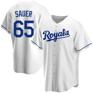 Replica Matt Sauer Men's Kansas City Royals Home Jersey - White