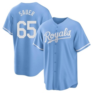 Replica Matt Sauer Youth Kansas City Royals 2022 Alternate Jersey - Light Blue