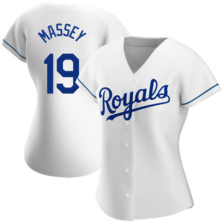 Replica Michael Massey Women's Kansas City Royals Home Jersey - White