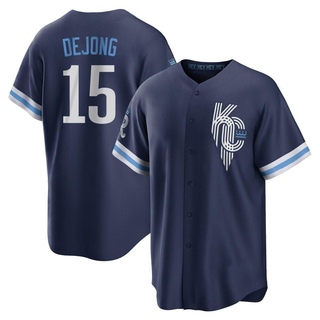 Replica Paul DeJong Men's Kansas City Royals 2022 City Connect Jersey - Navy