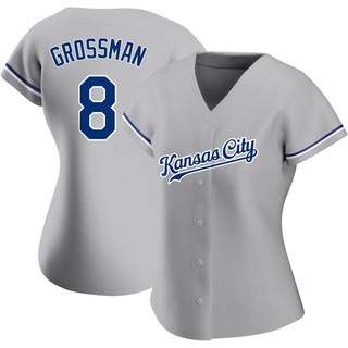 Replica Robbie Grossman Women's Kansas City Royals Road Jersey - Gray