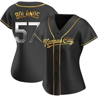 Replica Ronald Bolanos Women's Kansas City Royals Alternate Jersey - Black Golden