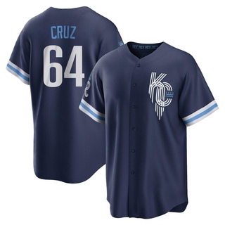 Replica Steven Cruz Youth Kansas City Royals 2022 City Connect Jersey - Navy