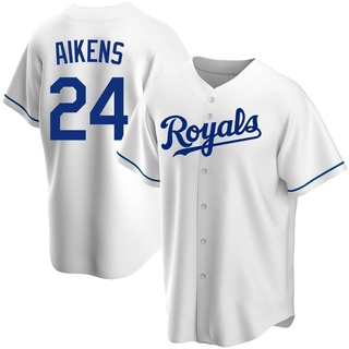 Replica Willie Aikens Youth Kansas City Royals Home Jersey - White