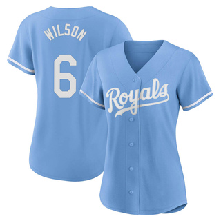 Replica Willie Wilson Women's Kansas City Royals 2022 Alternate Jersey - Light Blue