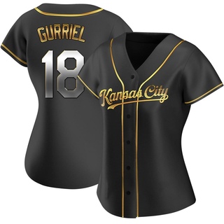 Replica Yuli Gurriel Women's Kansas City Royals Alternate Jersey - Black Golden